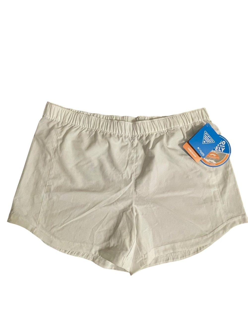 New Columbia Tamiami Pull On Shorts White Womens Size Large Omni Shade NWT